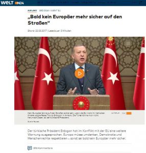 Erdogan droht