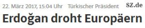 Erdogan droht