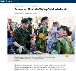 Schweden Wehrpflicht