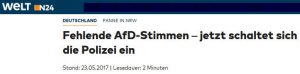 AfD Fehlende Stimmen